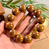 Liudao Wood Mala Bracelet — Six-Path Buddhist Prayer Beads in Natural Aged Hardwood Buddha Tibet