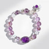Amethyst Cabochon Bracelet — Natural Stone with Pearl or Tassel Accent Buddha Tibet