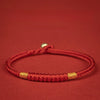 Vajra Knot Red String Bracelet — Handwoven with Silver Clasp, Multiple Sizes - Silver - Plated Alloy Clasp15CMBuddha Tibet