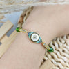Evil Eye Bracelet - Natural Peridot