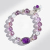 Amethyst Cabochon Bracelet — Natural Stone with Pearl or Tassel Accent Buddha Tibet