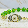 Evil Eye Bracelet - Natural Peridot