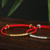 Tibetan Red String Bracelet -  Buddhist Mantras Lucky Bracelet