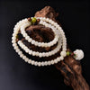 108 Mala Beads - White Lotus Bodhi Bracelet & Necklace