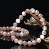 Orange Moonstone Bead Bracelet — Warm Peach Tones in One Strand