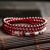 Garnet Layered Bracelet — Numbered Accent Styles