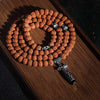 Indonesian Rudraksha 108-Bead Mala — Highland Seed Bracelet & Necklace for Daily Practice Buddha Tibet