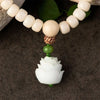 108 Mala Beads - White Lotus Bodhi Bracelet & Necklace - Buddha Tibet xd00078