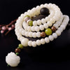 108 Mala Beads - White Lotus Bodhi Bracelet & Necklace - Buddha Tibet xd00078