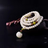 108 Mala Beads - White Lotus Bodhi Bracelet & Necklace - Buddha Tibet xd00078