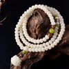 108 Mala Beads - White Lotus Bodhi Bracelet & Necklace - Buddha Tibet xd00078