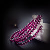 Purple-Red Garnet Bead Bracelet — Fine Beads for Stacking