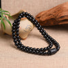 Dragon & Phoenix Black Obsidian Wrap Bracelet Set — Eternal Love Built on Honesty