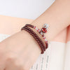 Garnet Layered Bracelet — Numbered Accent Styles