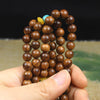 Black Rosewood 108-Bead Mala Bracelet — Natural Wood Prayer Beads in Round, Barrel & Wrap Styles Buddha Tibet