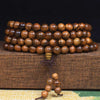 Black Rosewood 108-Bead Mala Bracelet — Natural Wood Prayer Beads in Round, Barrel & Wrap Styles Buddha Tibet