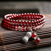 Garnet Layered Bracelet — Numbered Accent Styles