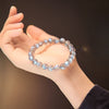 Natural Blue Moonstone Bracelet 8mm — Collector-Grade Crystal with Ice-Clear Glow Buddha Tibet