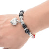 Pulsera de curación de chakras - Pulsera con dije de corazón de piedra natural para equilibrio y energía