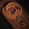 Indonesian Rudraksha 108-Bead Mala — Highland Seed Bracelet & Necklace for Daily Practice Buddha Tibet