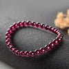 Purple-Red Garnet Bead Bracelet — Fine Beads for Stacking