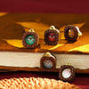 1cm Micro Tsa-Tsa Thangka Pendant — Hand-Painted Deity in Square Leather Casing Buddha Tibet