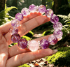 Nine Purple Fire Amethyst Bracelet — Feng Shui Lucky Crystal for Wealth & Positive Energy Buddha Tibet