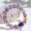 Amethyst Cabochon Bracelet — Natural Stone with Pearl or Tassel Accent Buddha Tibet