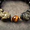 Obsidian Bracelet - Gold Obsidian Double PiuXiu