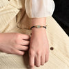 Tibetan Bracelet - Jade Barrel Bead & Woven String