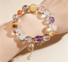Rose Quartz Gourd Bead Bracelet — Natural Crystal Charm for Love & Good Fortune Buddha Tibet