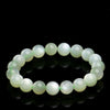 Green Moonstone Bracelet — 7A Natural Stone Beads, Rare Color Variant Buddha Tibet