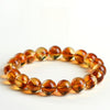 Pyramid-Cut Citrine Bead Strand — Faceted Brazilian Yellow Crystal, 3 Depths of Color