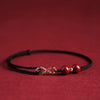 Red Rope Cinnabar Bead Bracelet — Knotted Lucky Charm for Prosperity & Protection - Classic BlackBuddha Tibet
