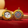 Tibetan Ghau Pendant — Hand-Painted Deity Tsakli in Filigree Brass Buddha Tibet
