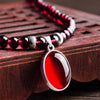 Garnet Multi-Wrap Bracelet — Layered Beads With Pendant Accent