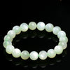 Green Moonstone Bracelet — 7A Natural Stone Beads, Rare Color Variant Buddha Tibet