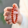 South Red Agate Bracelet — Full-Color Persimmon Red, the Real Thing