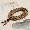 Argentine Green Sandalwood Mala Bracelet — 108-Bead Wood Mala for Daily Practice & Calm Buddha Tibet