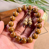 Liudao Wood Mala Bracelet — Six-Path Buddhist Prayer Beads in Natural Aged Hardwood Buddha Tibet