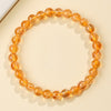 Natural Citrine Bead Bracelet 4mm–12mm — Yellow Crystal Strand In Six Sizes