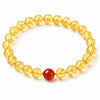 Citrine Bracelet With 5 Stone Pairings — Green Phantom, Agate, Sandalwood, Amber & Tiger Eye