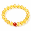 Citrine Bracelet With 5 Stone Pairings — Green Phantom, Agate, Sandalwood, Amber & Tiger Eye