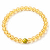 Citrine Bracelet With 5 Stone Pairings — Green Phantom, Agate, Sandalwood, Amber & Tiger Eye