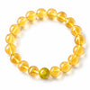 Citrine Bracelet With 5 Stone Pairings — Green Phantom, Agate, Sandalwood, Amber & Tiger Eye