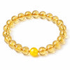 Citrine Bracelet With 5 Stone Pairings — Green Phantom, Agate, Sandalwood, Amber & Tiger Eye