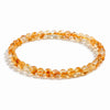 Natural Citrine Bead Bracelet 4mm–12mm — Yellow Crystal Strand In Six Sizes