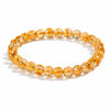 Natural Citrine Bead Bracelet 4mm–12mm — Yellow Crystal Strand In Six Sizes