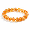 Natural Citrine Bead Bracelet 4mm–12mm — Yellow Crystal Strand In Six Sizes