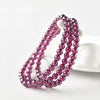 Purple-Red Garnet Bead Bracelet — Fine Beads for Stacking